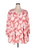 Torrid 100% Polyester Pink 3/4 Sleeve Blouse Size 5X Plus (6) - photo 1