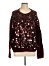 Vince Camuto 100% Polyester Hearts Burgundy Pullover Sweater Size L - photo 1