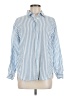 Stradivarius Stripes Blue Long Sleeve Button-Down Shirt Size M - photo 1