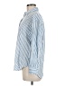 Stradivarius Stripes Blue Long Sleeve Button-Down Shirt Size M - photo 5