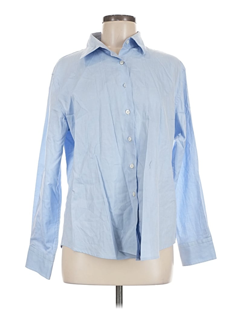 Pre-owned Brioni Long Sleeve Button Down Shirt In Blue