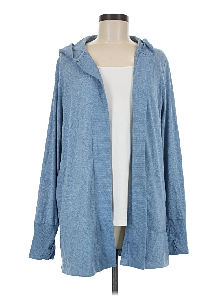 Pre-owned Athleta Cardigan Sweater In Blue