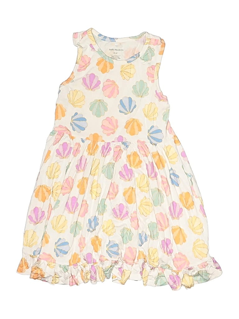 Pre-owned Posh Peanut Kids' Dress In Ivory