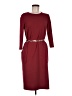 Zara Basic 100% Polyester Solid Burgundy Casual Dress Size M - photo 1
