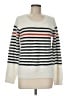 Moth Stripes White Pullover Sweater Size M - photo 1