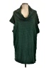 bryn WALKER Plaid Black Green Poncho Size L - photo 1