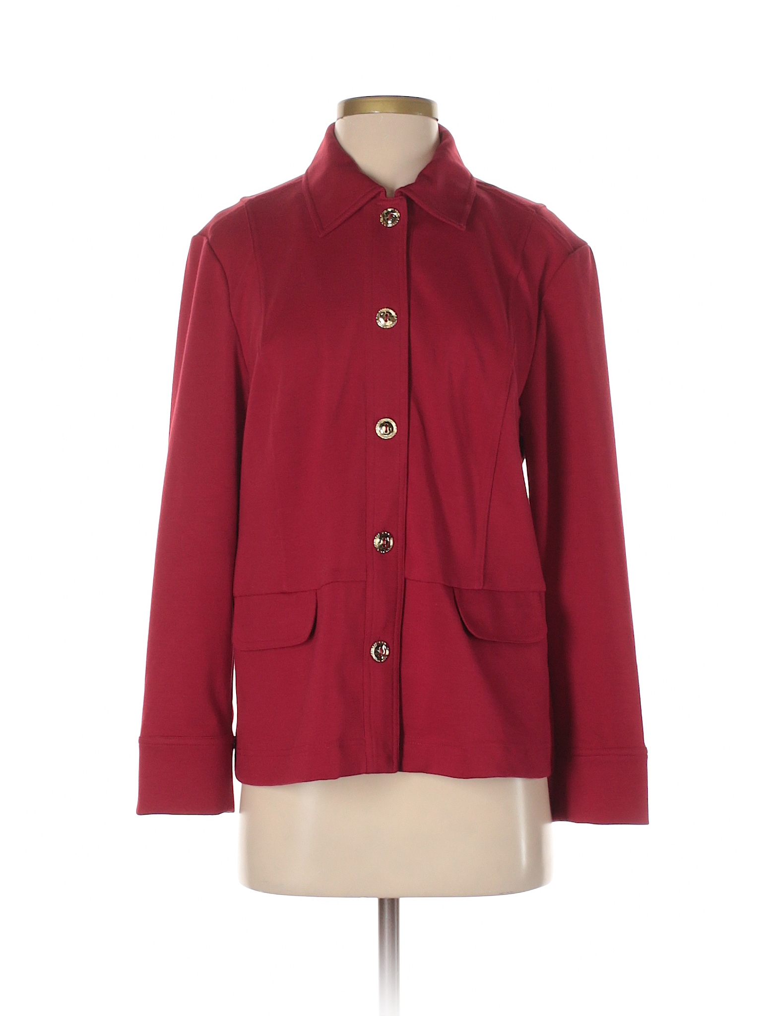 Brownstone Studio New York Solid Red Jacket Size M (Petite) - 90% off ...
