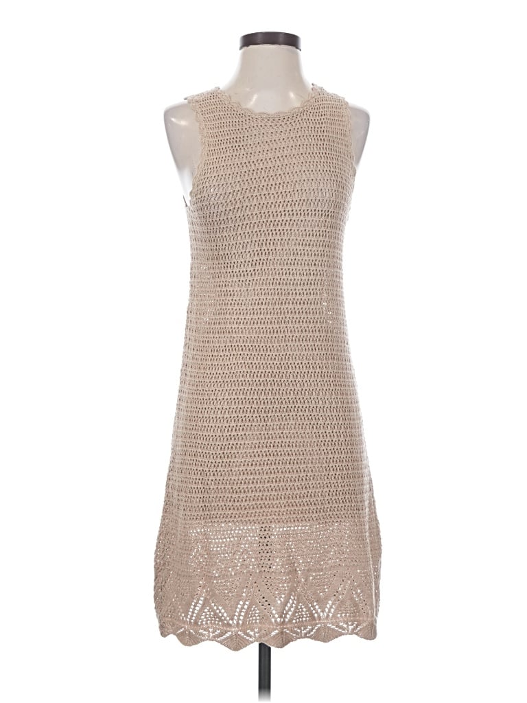 Pre-owned Blue Rain Cocktail Dress In Tan