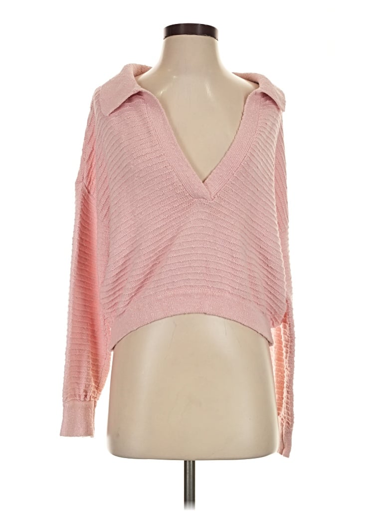 Pre-owned Fp Beach Pullover Sweater In Pink