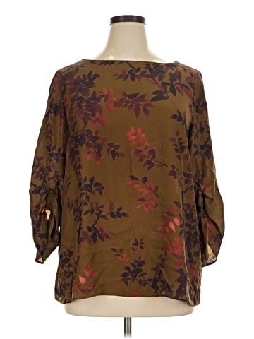 Lafayette 148 New York 3/4 Sleeve Silk Top (view 1)