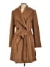 DKNY Solid Brown Coat Size L - photo 1