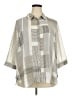 Rose + Olive 100% Polyester Color Block Gray 3/4 Sleeve Blouse Size 2X - photo 1