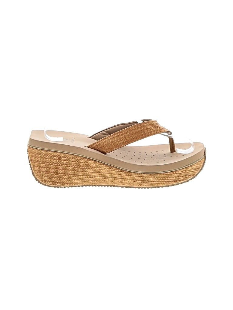 Pre-owned Volatile Wedges In Tan