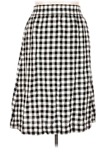 Madewell Smocked-Waist Midi Skirt in Gingham Check (view 1)