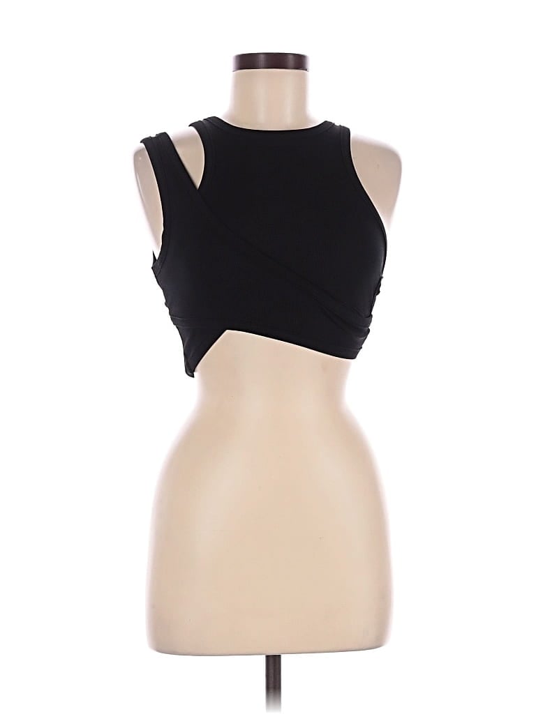 Pre-owned Cider Tank Top Black Halter Neckline Tops
