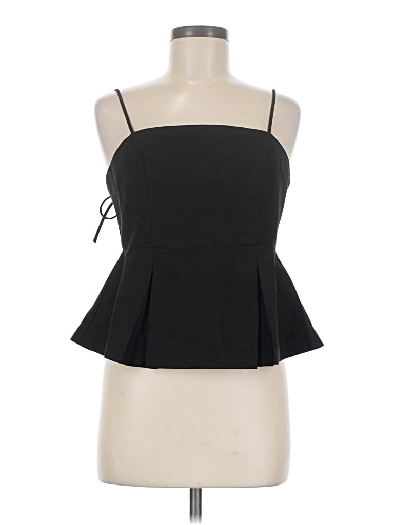 Pre-owned Greylin Sleeveless Top Black Strapless Neckline Tops