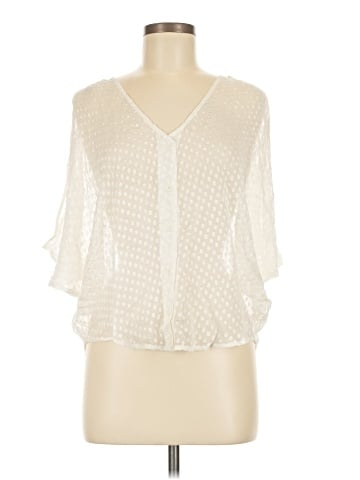 S.Y.L.K. 3/4 Sleeve Silk Top (view 1)