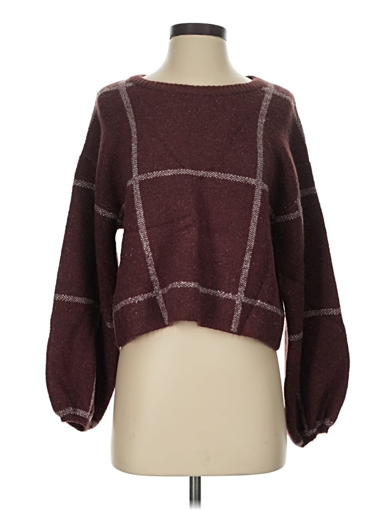 Pre-owned Z Supply Pullover Sweater In Burgundy