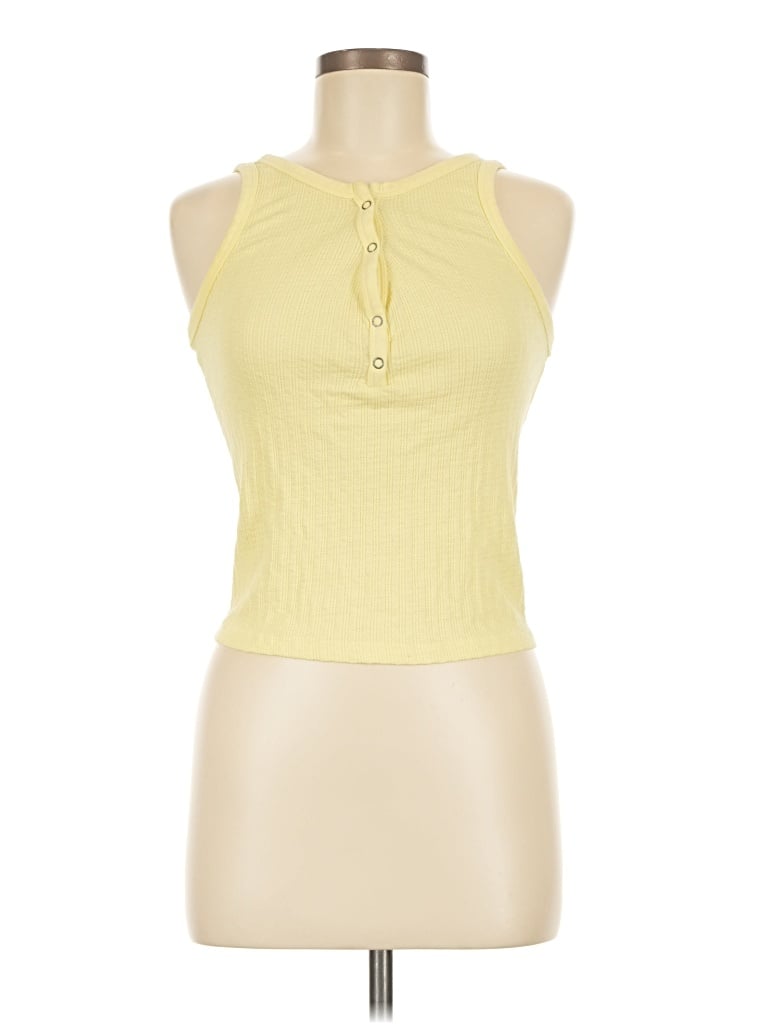Pre-owned Bp. Sleeveless Top Yellow Halter Neckline Tops