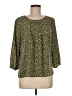Monday Fun Green 3/4 Sleeve Blouse Size M (petite) - photo 1