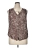 IZOD Brown Sleeveless Blouse Size XL - photo 1