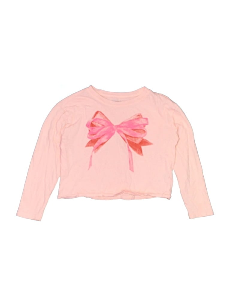 Pre-owned Crewcuts Kids' Long Sleeve T-shirt In Pink
