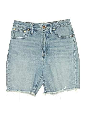 Madewell High-Rise Mid-Length Denim Shorts in Bonet Wash: TENCEL&trade; Lyocell Edition (view 1)