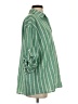 Shein 100% Polyester Stripes Green 3/4 Sleeve Blouse Size S - photo 4