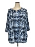 Cj Banks Blue 3/4 Sleeve Blouse Size 2X - photo 1