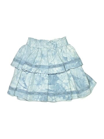 Aqua Denim Skirt (view 2)