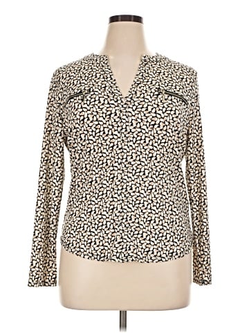 JM Collection Long Sleeve Blouse (view 1)