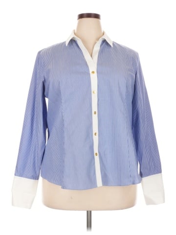 Jones New York Collection Long Sleeve Button-Down Shirt (view 1)