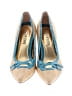 Coup D'etat Color Block Gold Heels Size 10 - photo 2