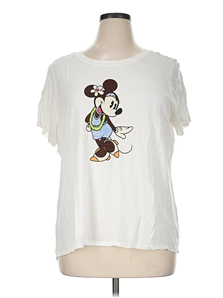 Pre-owned Disney Parks Short Sleeve T-shirt In Ivory