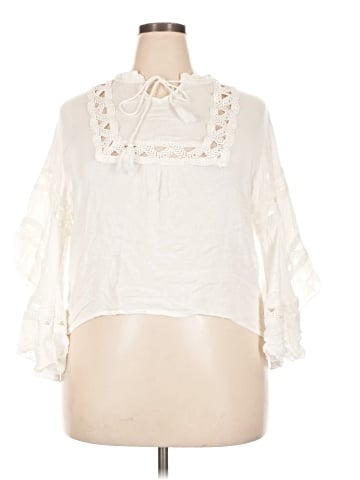 Wrangler Jeans Co 3/4 Sleeve Blouse (view 1)