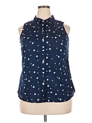 Faded Glory Sleeveless Button-Down Shirt (view 1)