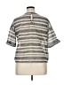 Ann Taylor LOFT Silver Short Sleeve Top Size XL - photo 2