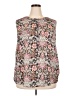 Ann Taylor LOFT 100% Polyester Gray Sleeveless Blouse Size 22 - photo 1