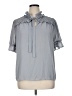 Pleione 100% Polyester Gray Short Sleeve Blouse Size XL - photo 1