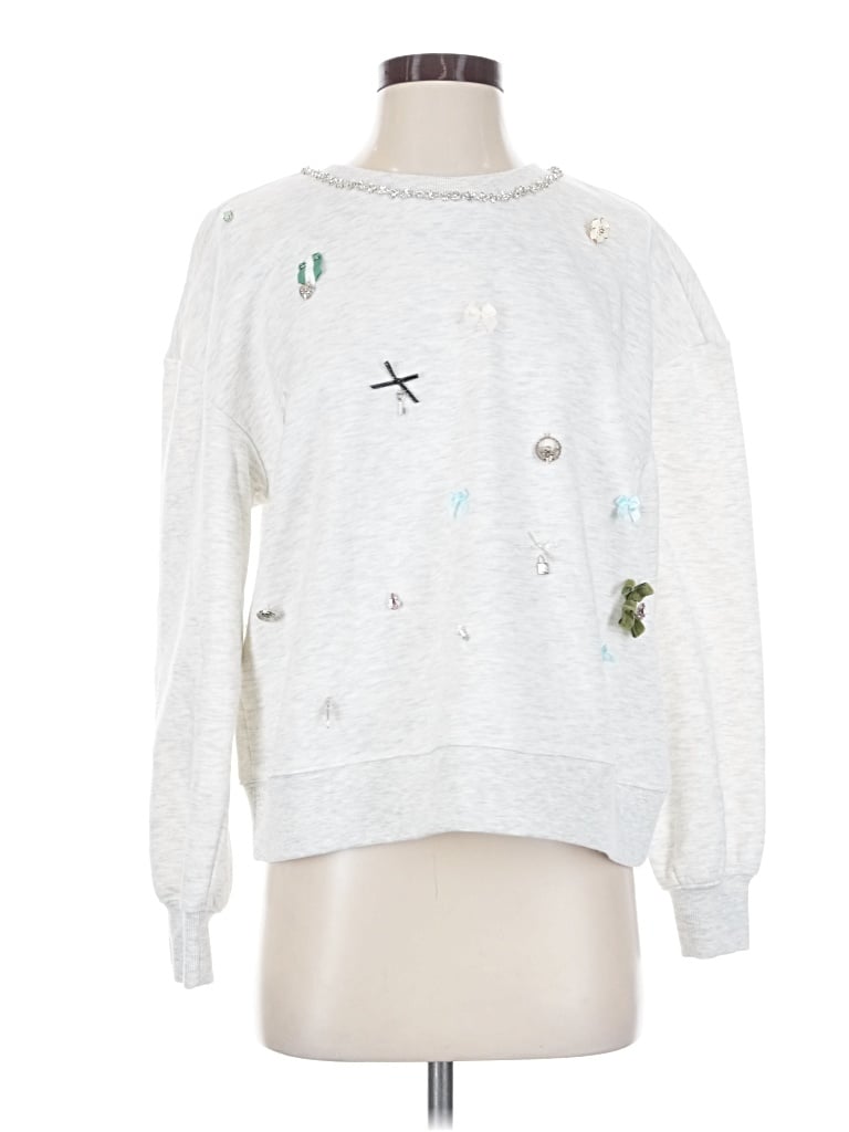 Pre-owned Maeve Sweatshirt In Silver