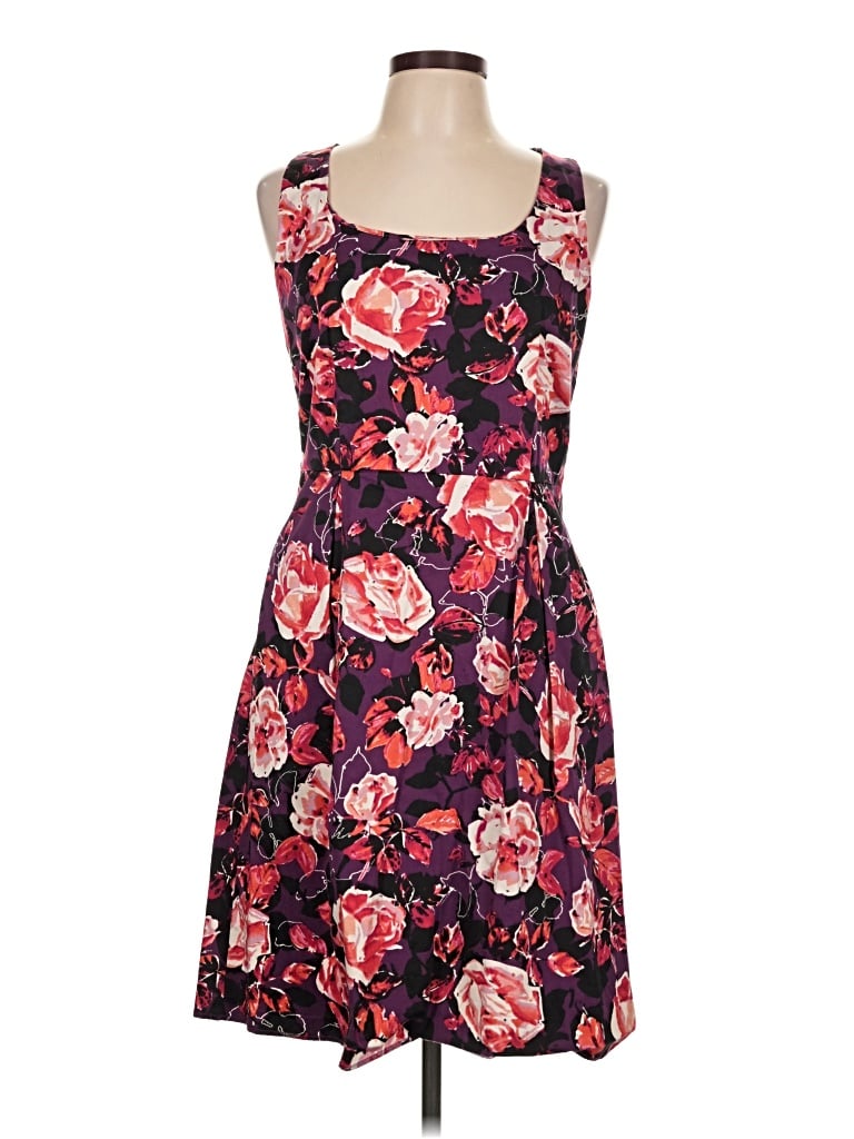 Pre-owned Apt. 9 Casual Dress In Burgundy