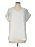 Versona 100% Polyester Ivory Short Sleeve Blouse Size L - photo 1