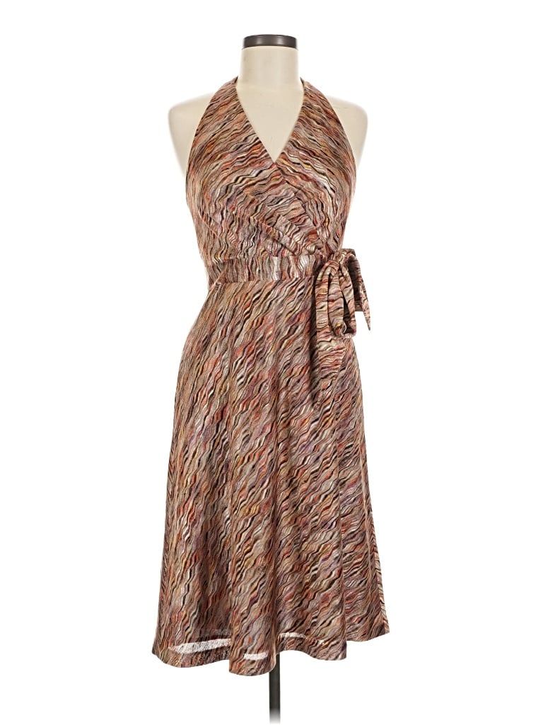 Pre-owned Kay Unger Cocktail Dress In Brown
