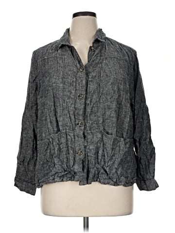 D&Co. 3/4 Sleeve Button-Down Shirt (view 1)