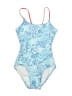 Art Class Paisley Blue One Piece Swimsuit Size 8 - photo 1