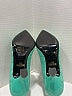 Moschino 100% Leather Teal Blue Heels Size EU 37 - photo 6