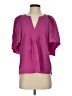 Glam Pink Short Sleeve Blouse Size S - photo 1