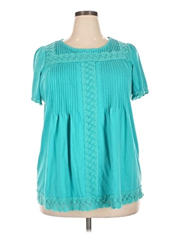 Woman Within Short Sleeve Blouse (view 1)