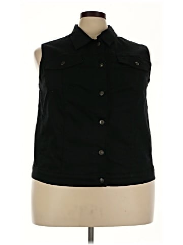Woman Within Sleeveless Button-Down Shirt (view 1)