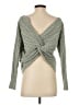 Jessica Simpson 100% Polyester Chevron-herringbone Green Pullover Sweater Size S - photo 2
